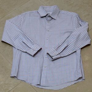 Nordstrom rack Men's Checkered Shirt - Blue and Red trim fit 16  1/2 + 32/33